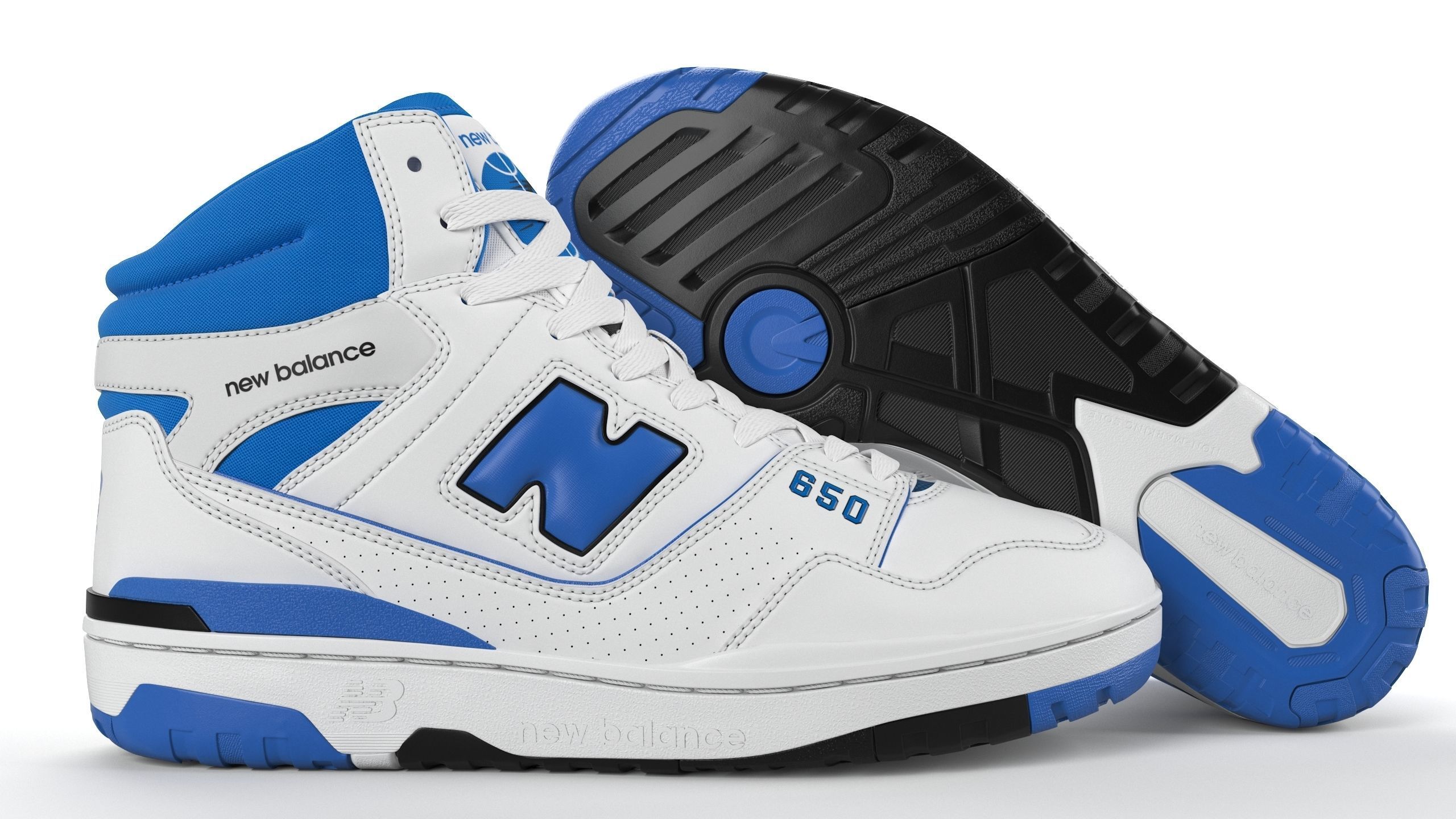New balance 650 Blue PBR Low-poly 3D model_10