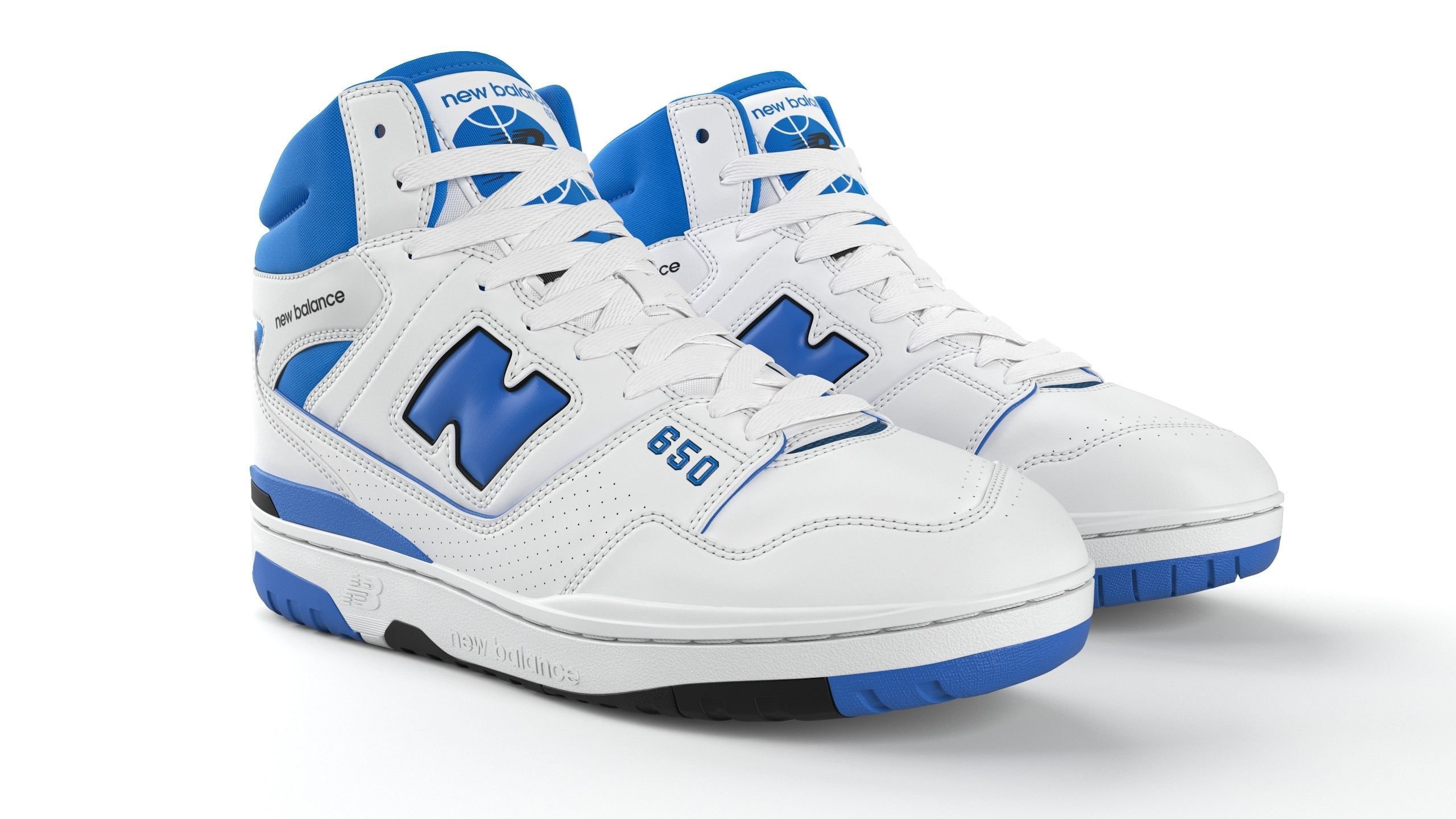 New balance 650 Blue PBR Low-poly 3D model_1