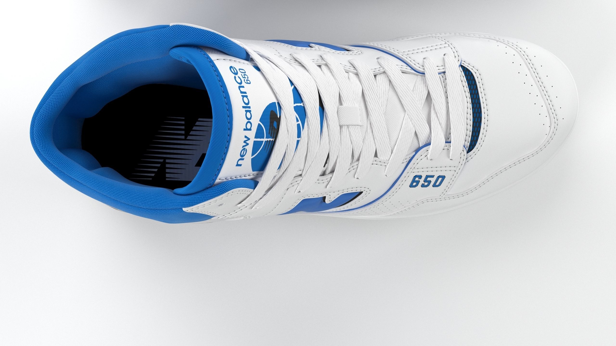 New balance 650 Blue PBR Low-poly 3D model_4
