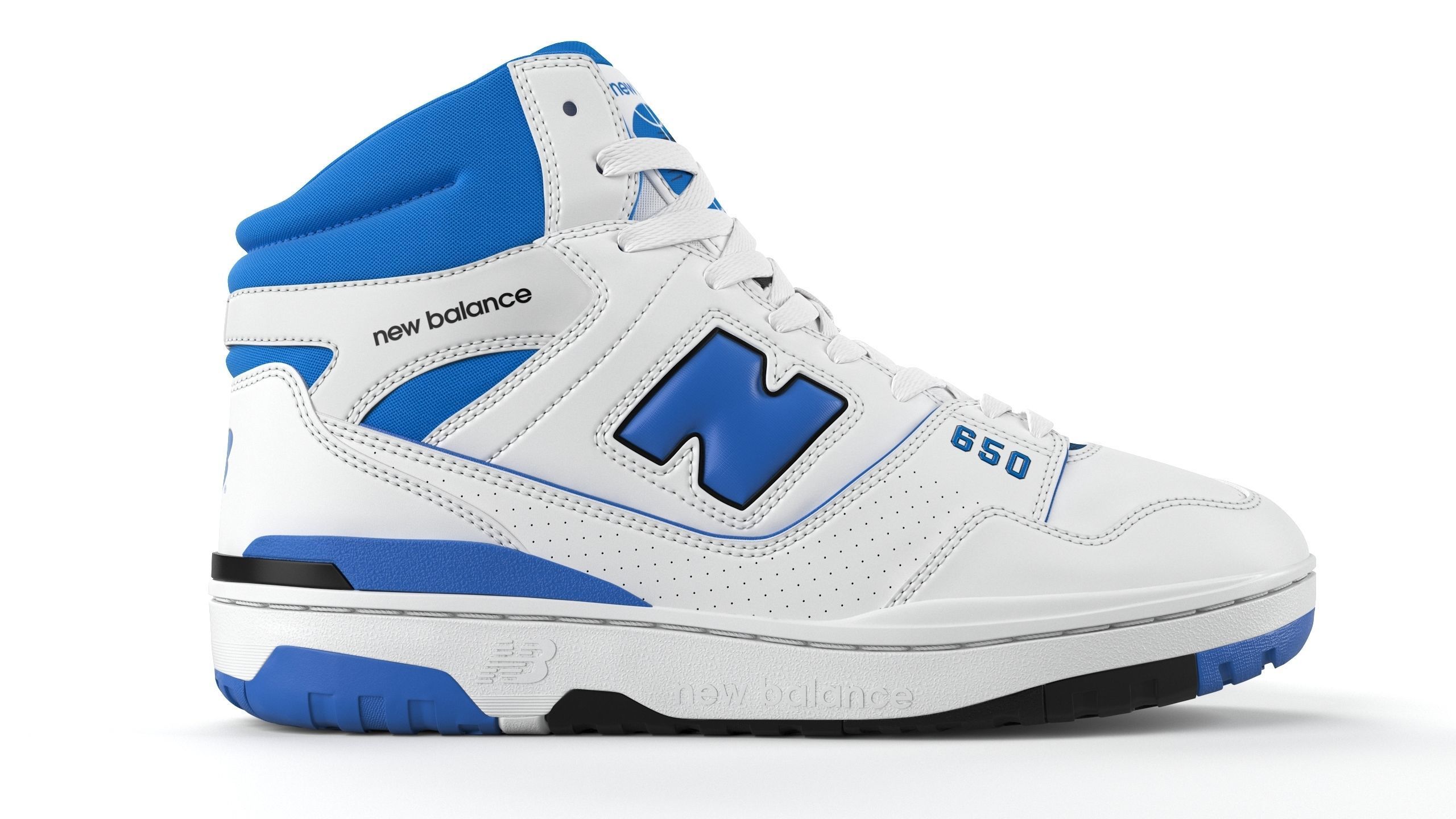 New balance 650 Blue PBR Low-poly 3D model_2
