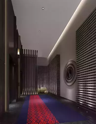 Fitness center lift lobby