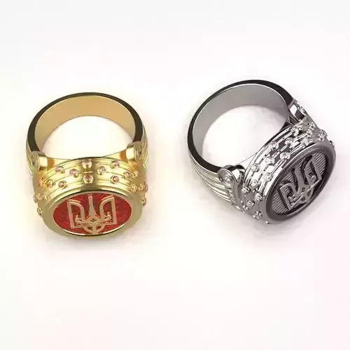 Mens ring Ukraine 3D print model