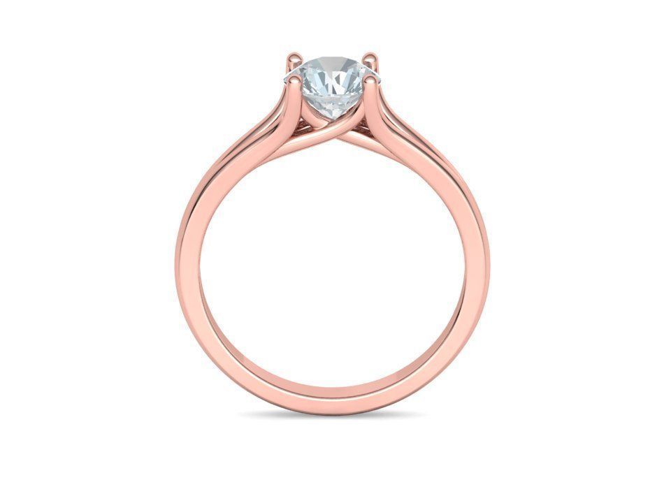 1ct Solitaire Engagement ring Split Shank design 3dmodel 3D print model_22