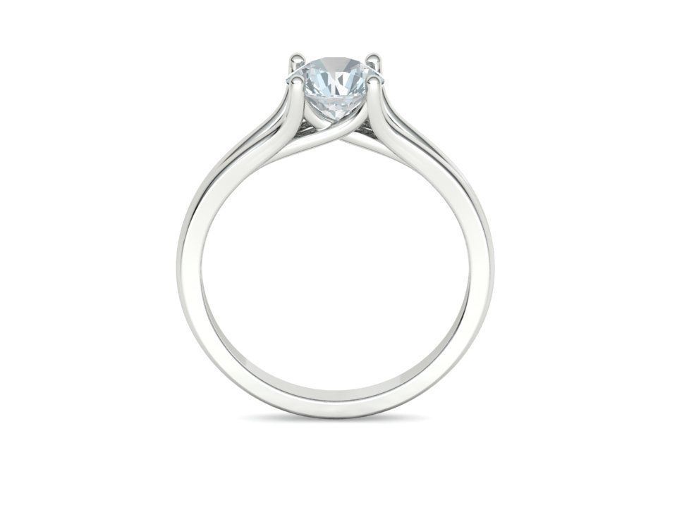 1ct Solitaire Engagement ring Split Shank design 3dmodel 3D print model_24