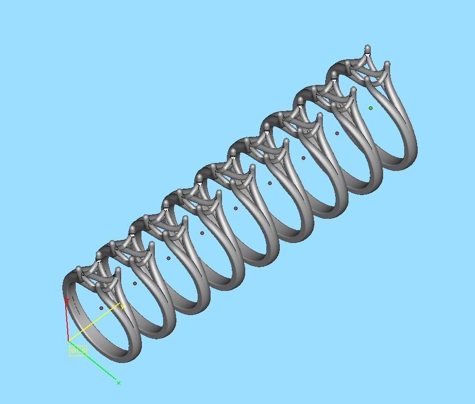 1ct Solitaire Engagement ring Split Shank design 3dmodel 3D print model_14