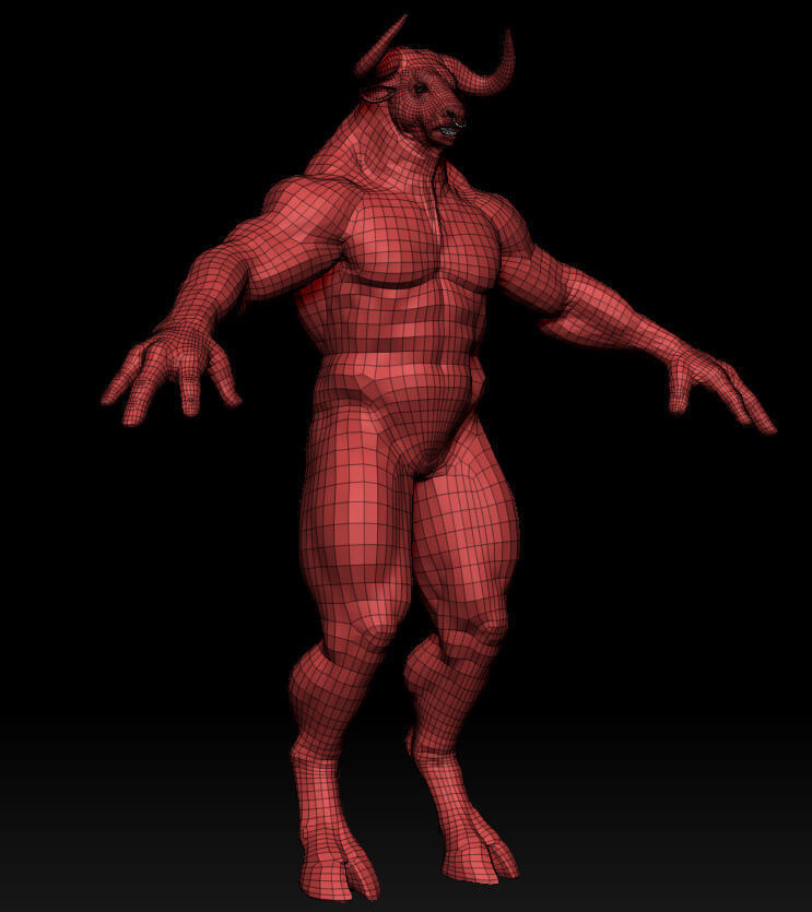 Minotaur bull 3D model_8