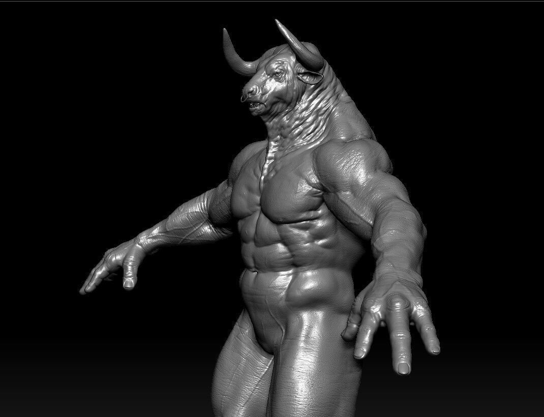 Minotaur bull 3D model_4