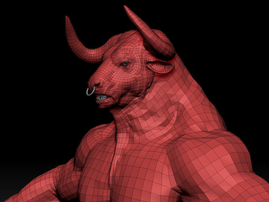 Minotaur bull 3D model_5
