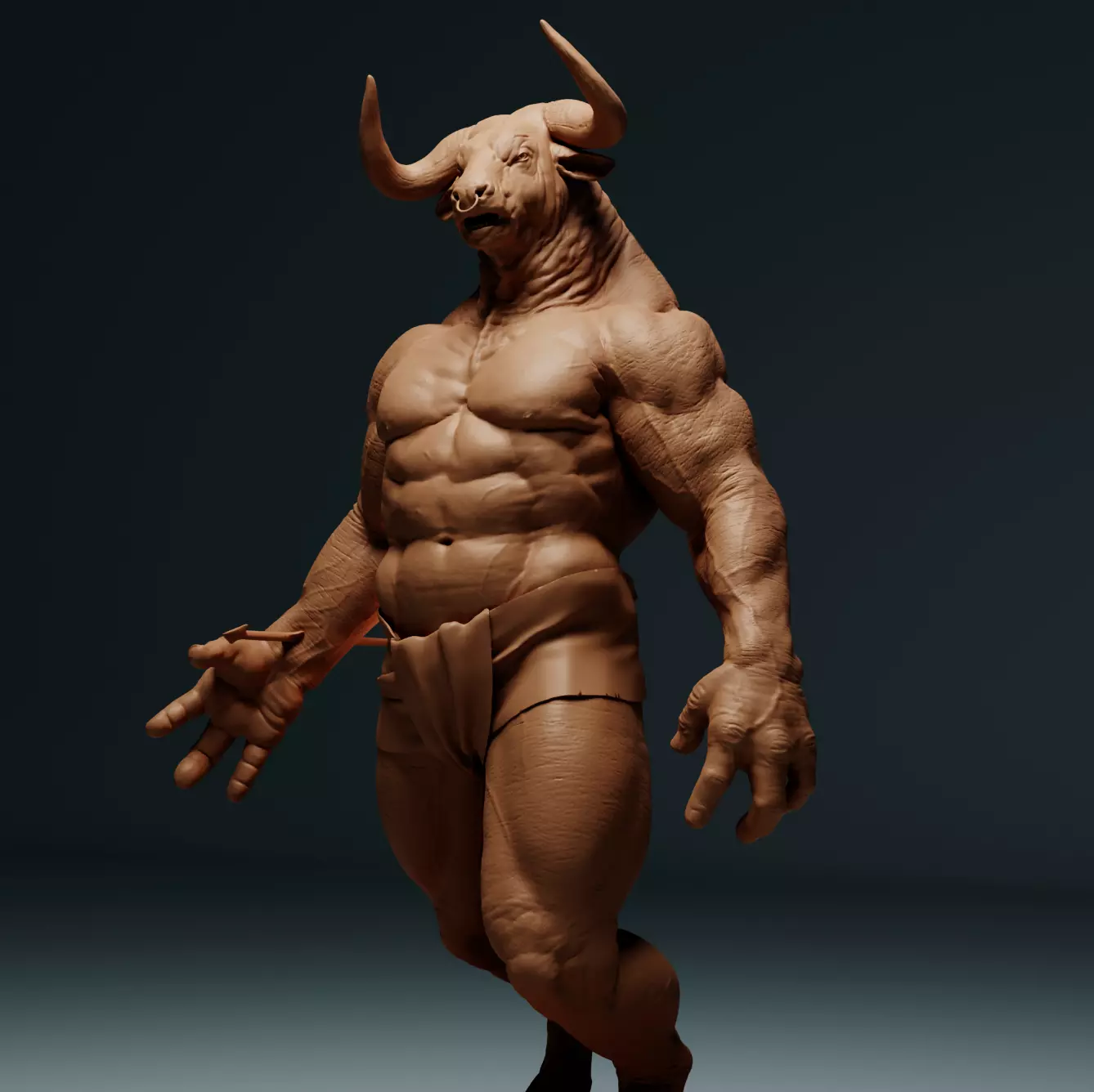 Minotaur bull 3D model_0