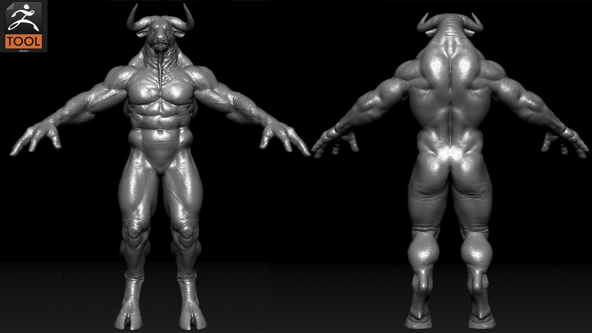 Minotaur bull 3D model_1