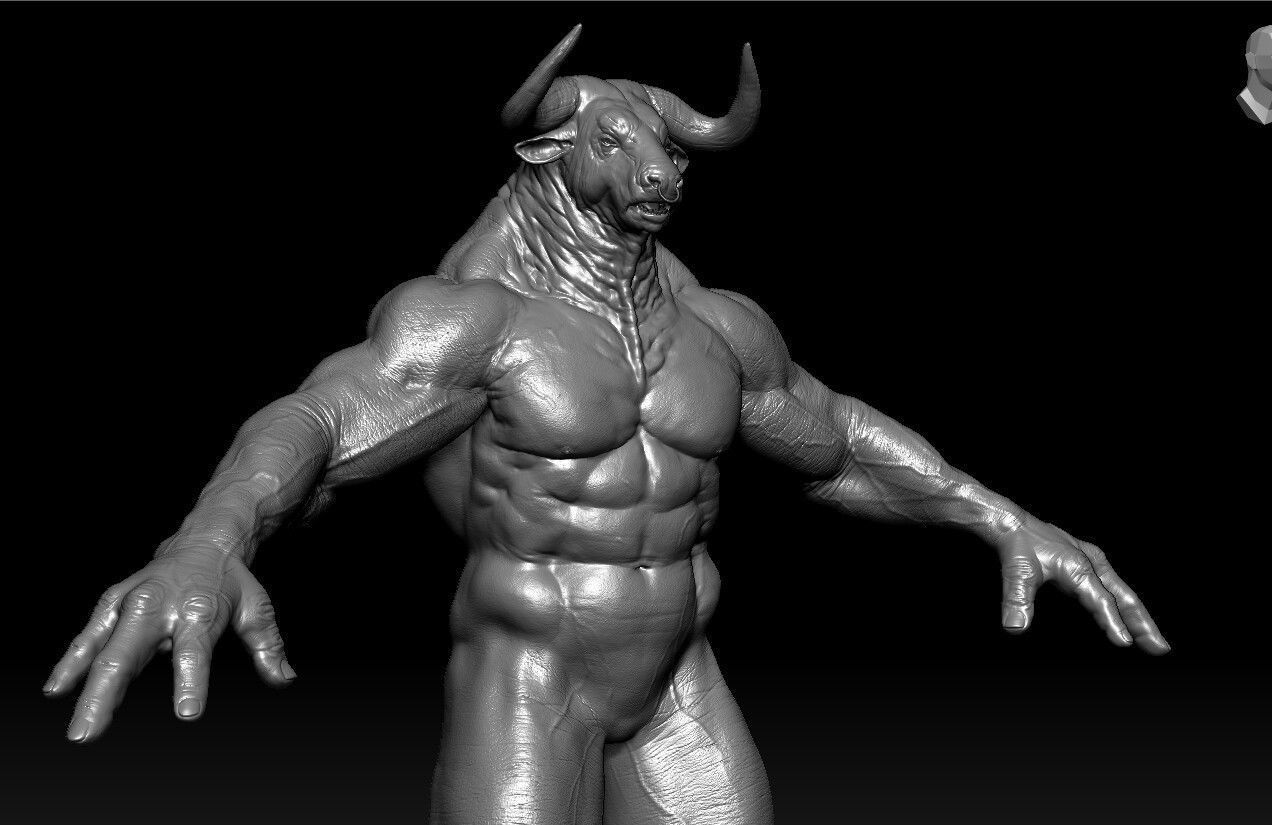 Minotaur bull 3D model_2