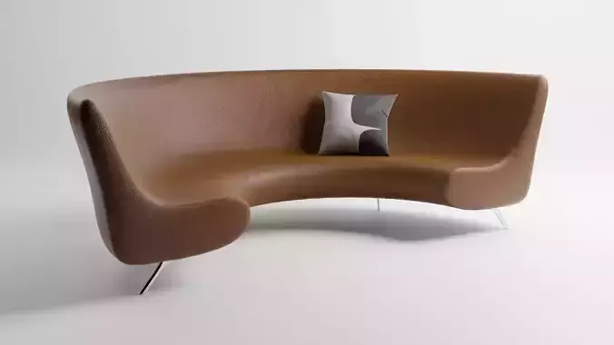 Round couch 3D model