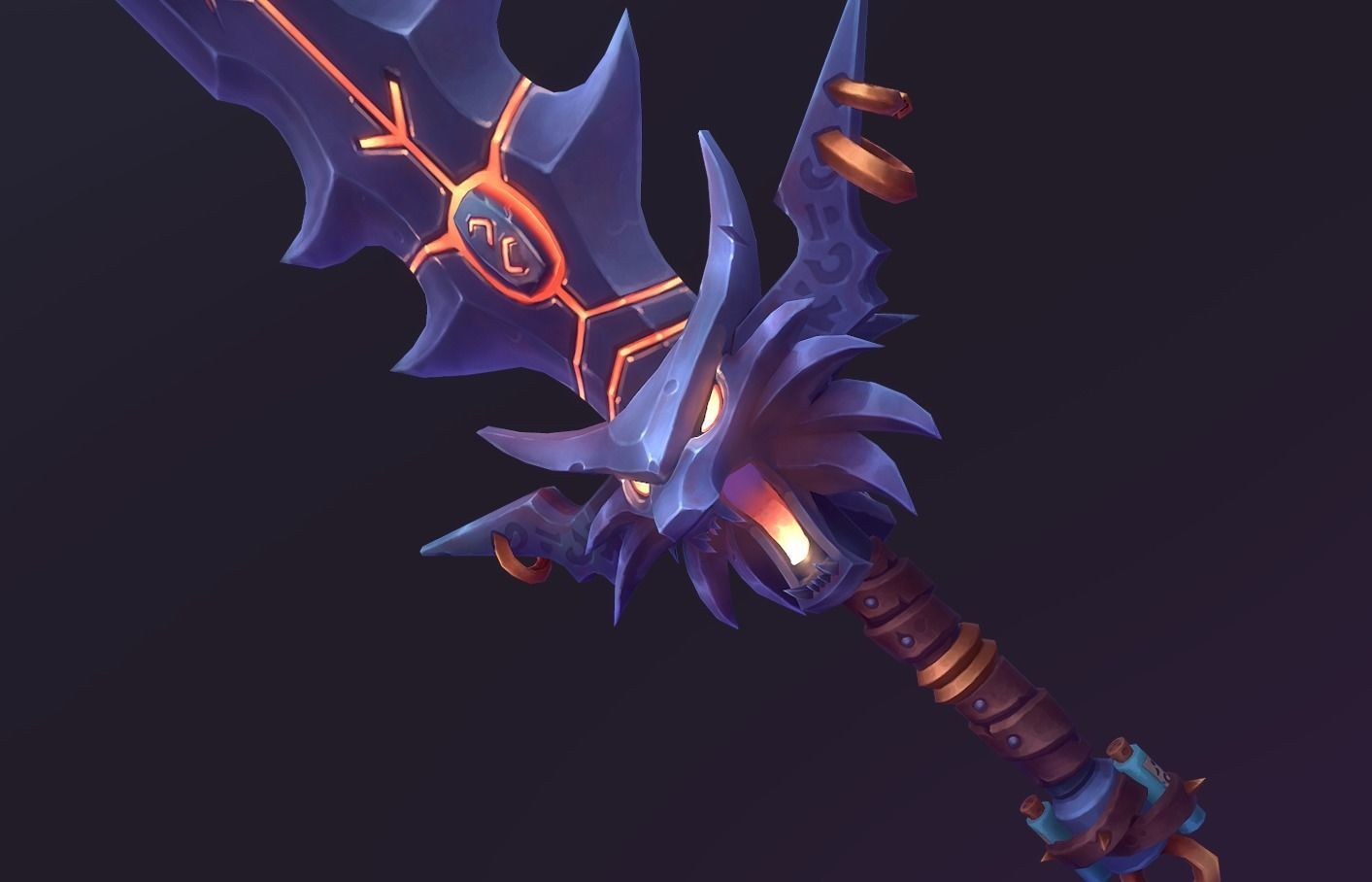 Stylized Witcher Sword Low-poly 3D model_6