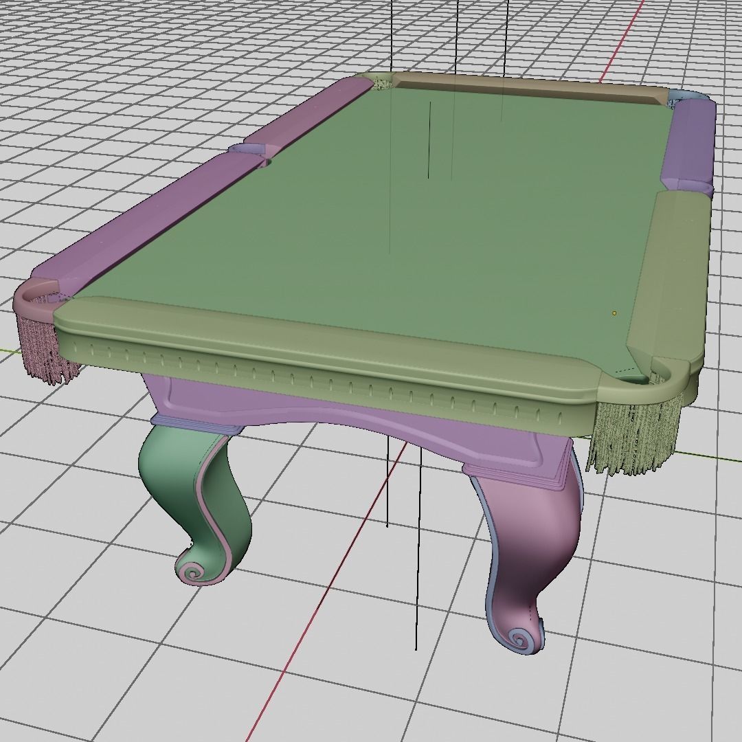 Regulation 8 foot Pool Table 3D model_6