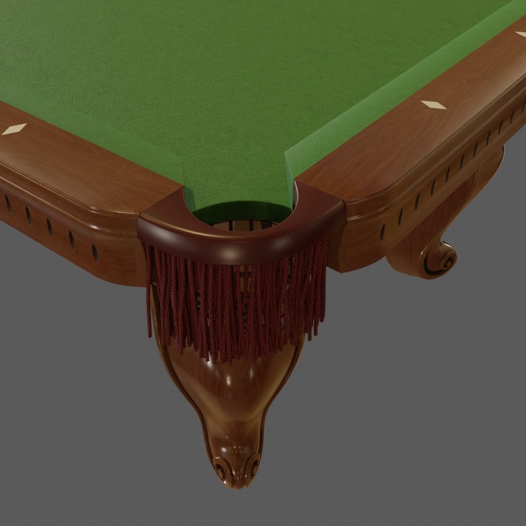 Regulation 8 foot Pool Table 3D model_2