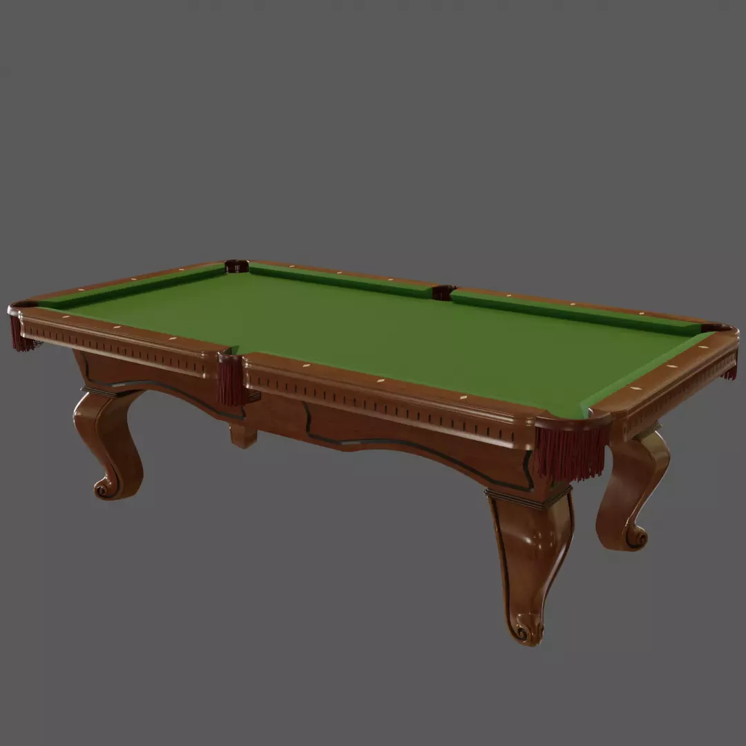 Regulation 8 foot Pool Table 3D model_0