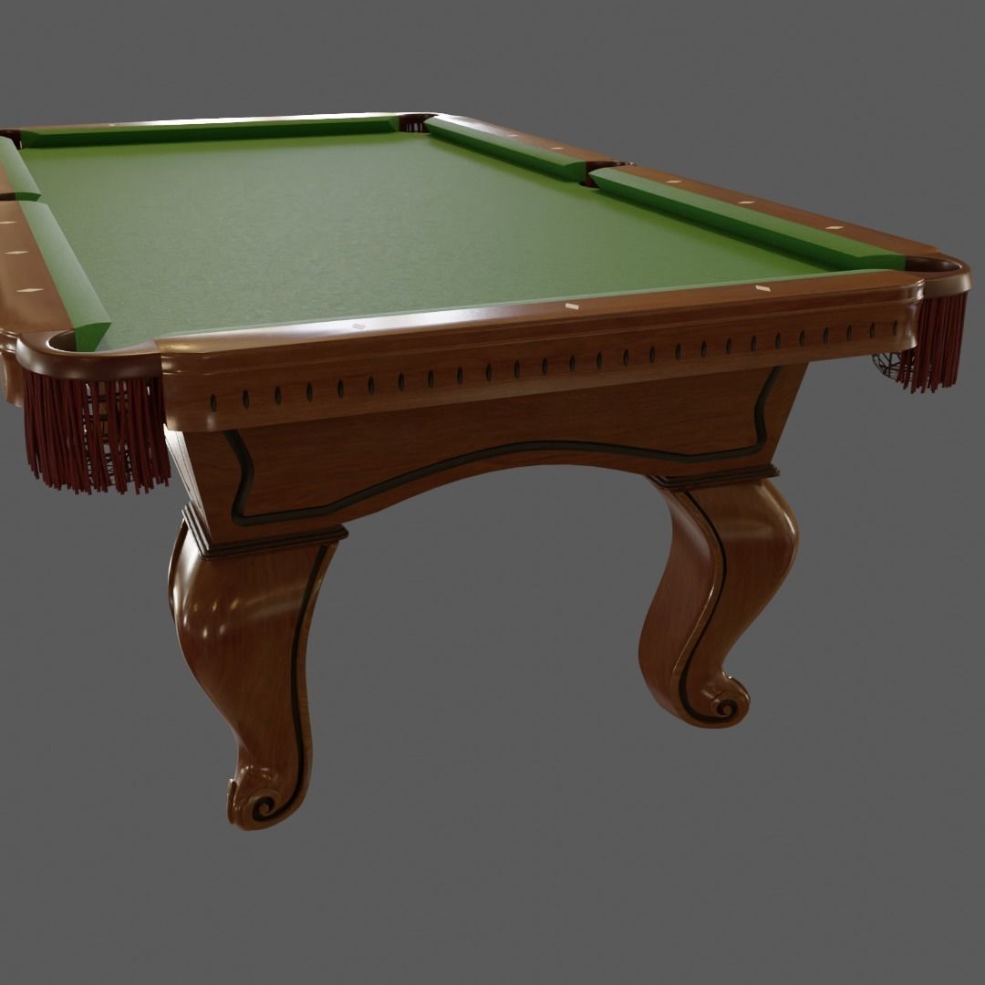Regulation 8 foot Pool Table 3D model_1