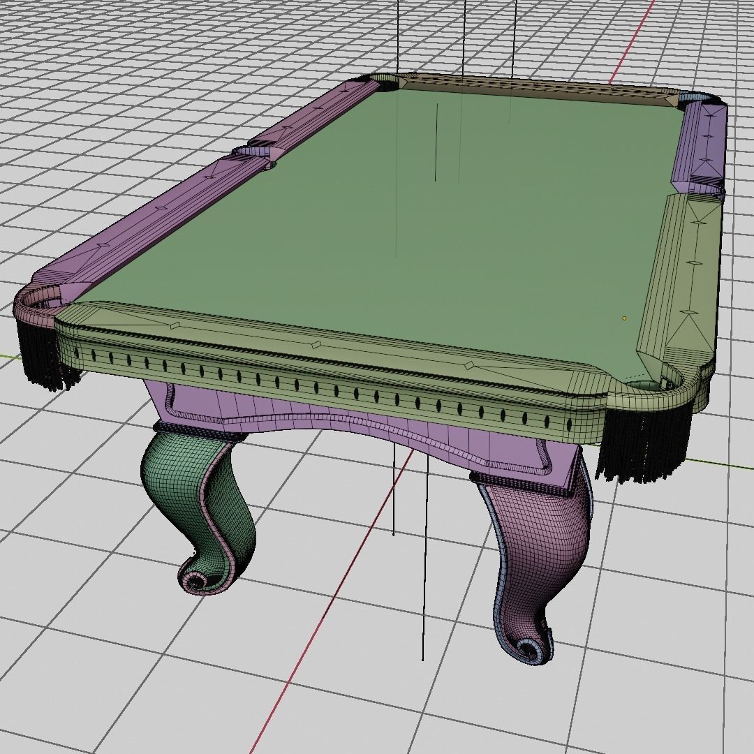 Regulation 8 foot Pool Table 3D model_7