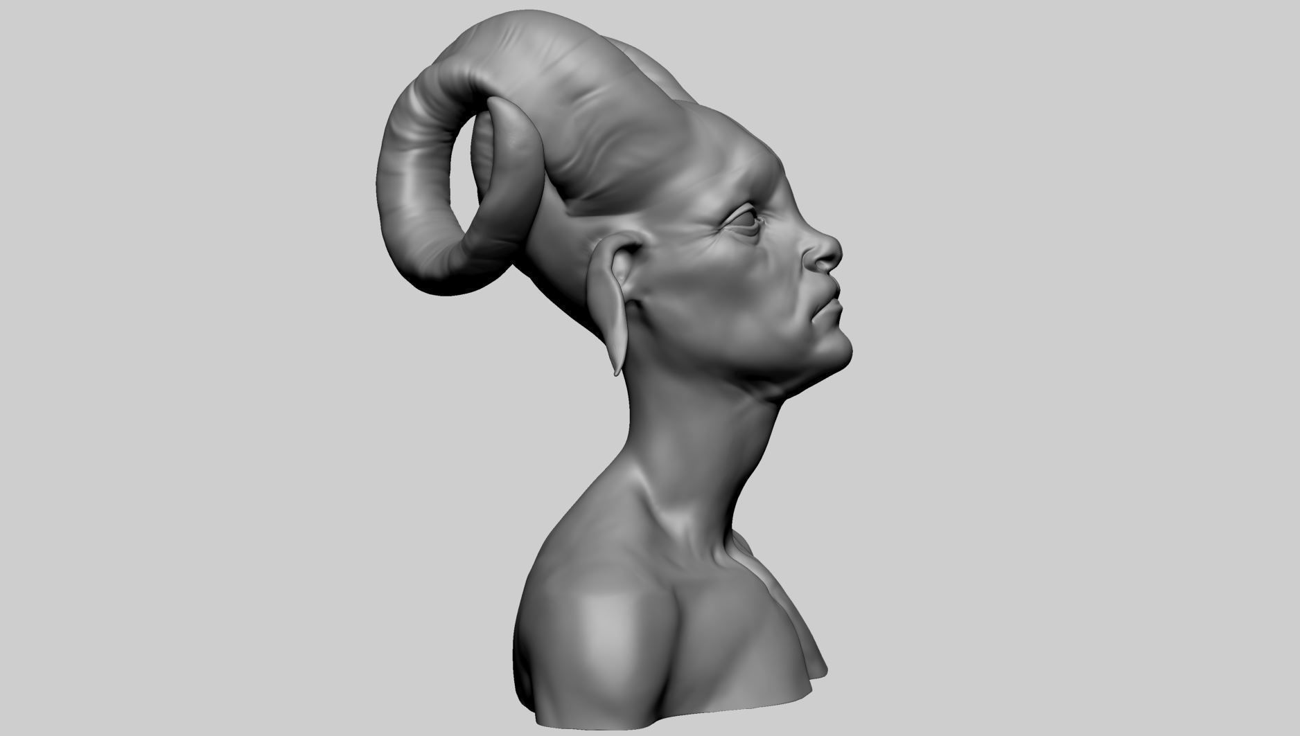 Creature Head Y 3D model_1