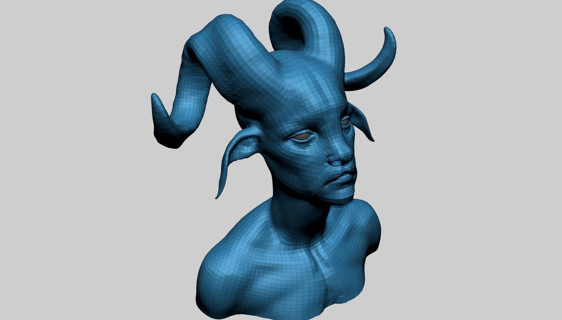 Creature Head Y 3D model_13