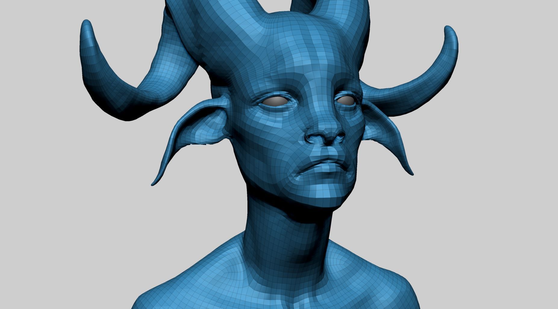 Creature Head Y 3D model_10