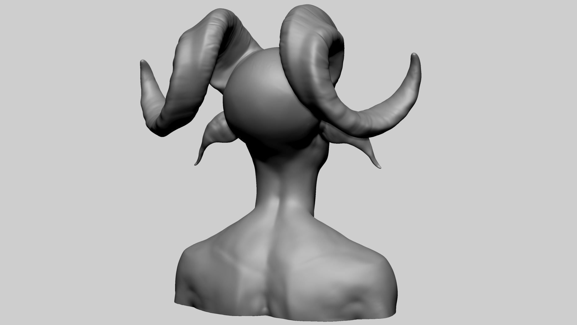 Creature Head Y 3D model_2
