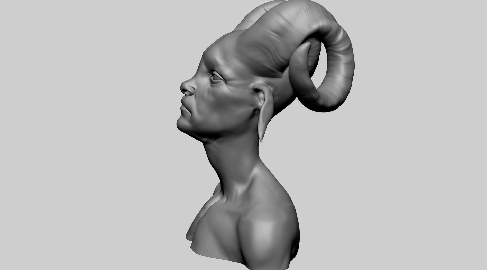 Creature Head Y 3D model_5