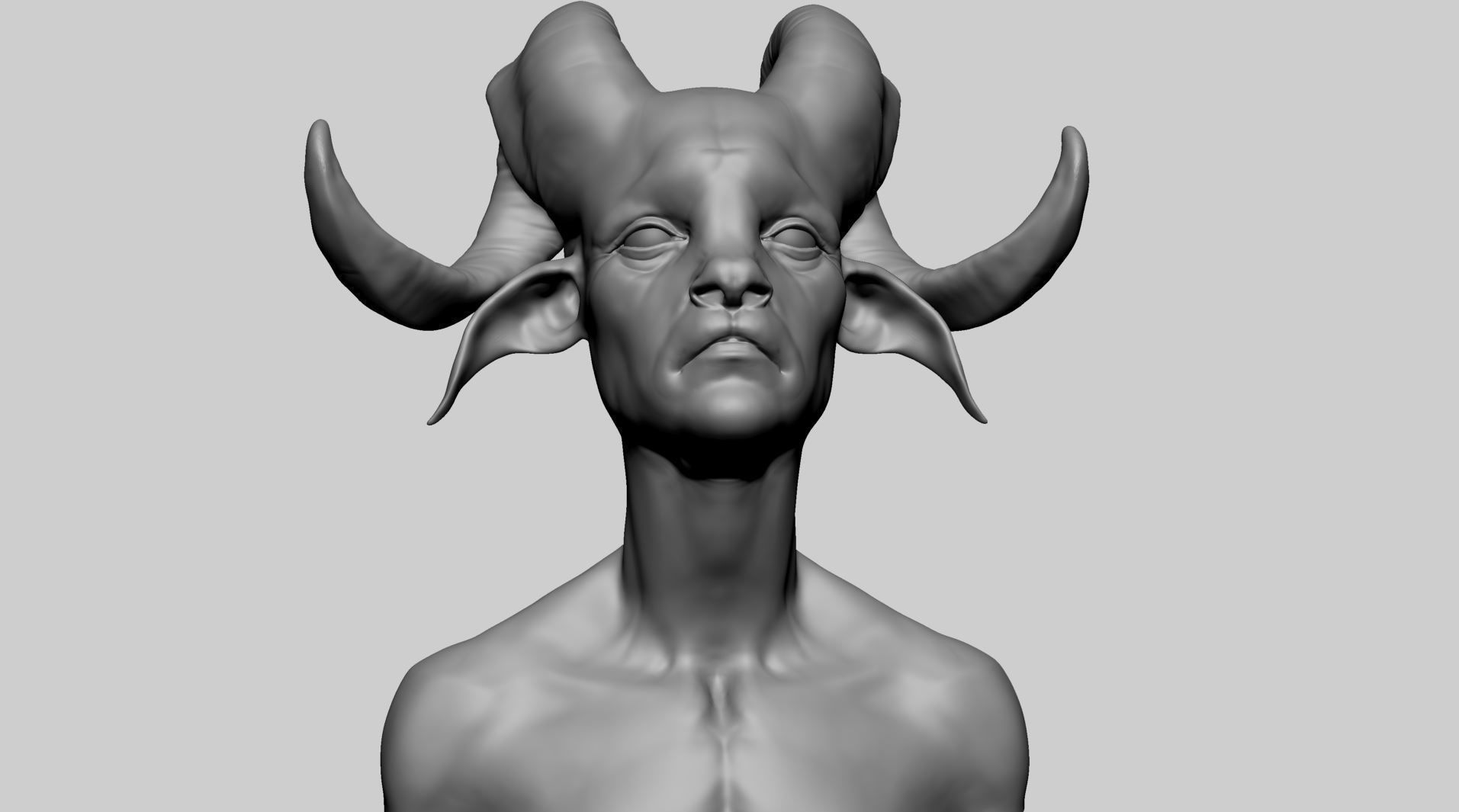Creature Head Y 3D model_7