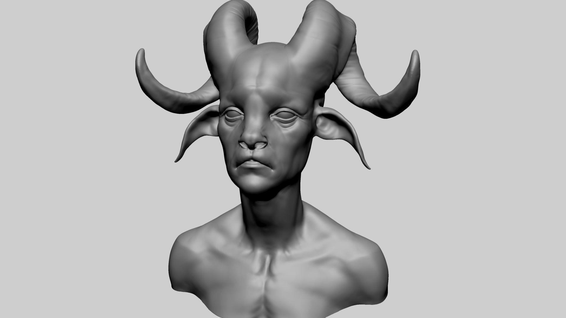 Creature Head Y 3D model_6