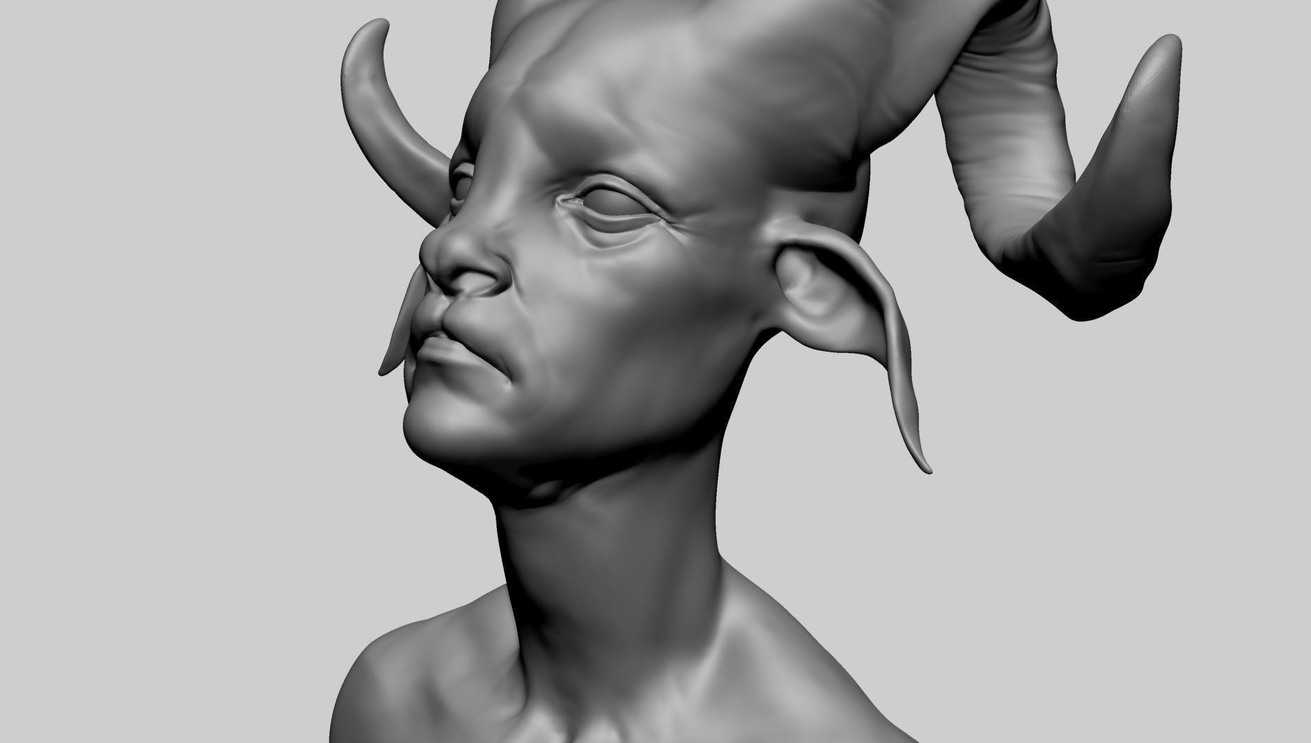 Creature Head Y 3D model_9