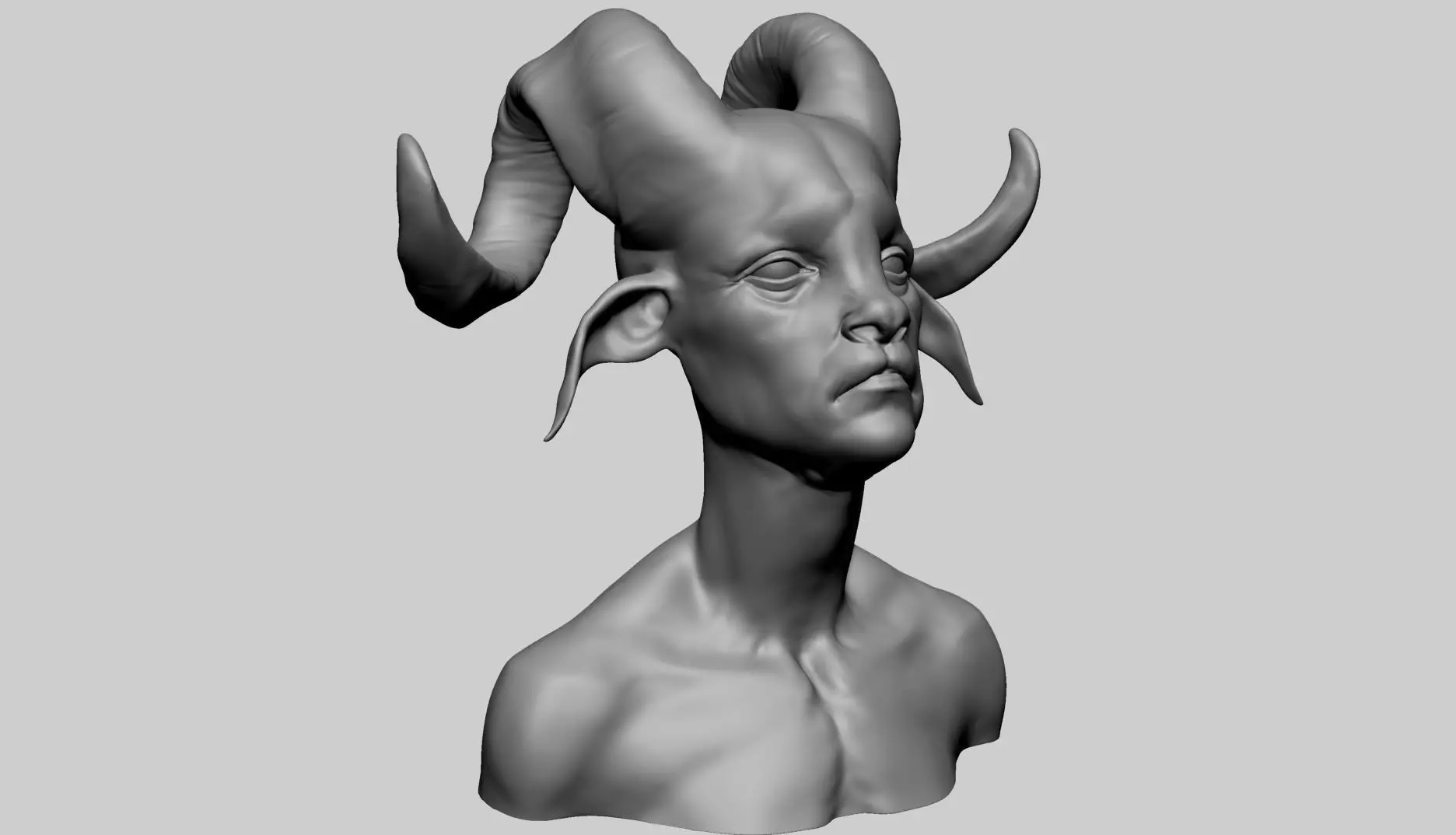 Creature Head Y 3D model_0