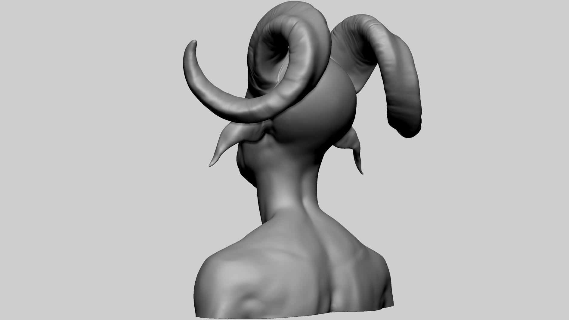 Creature Head Y 3D model_4