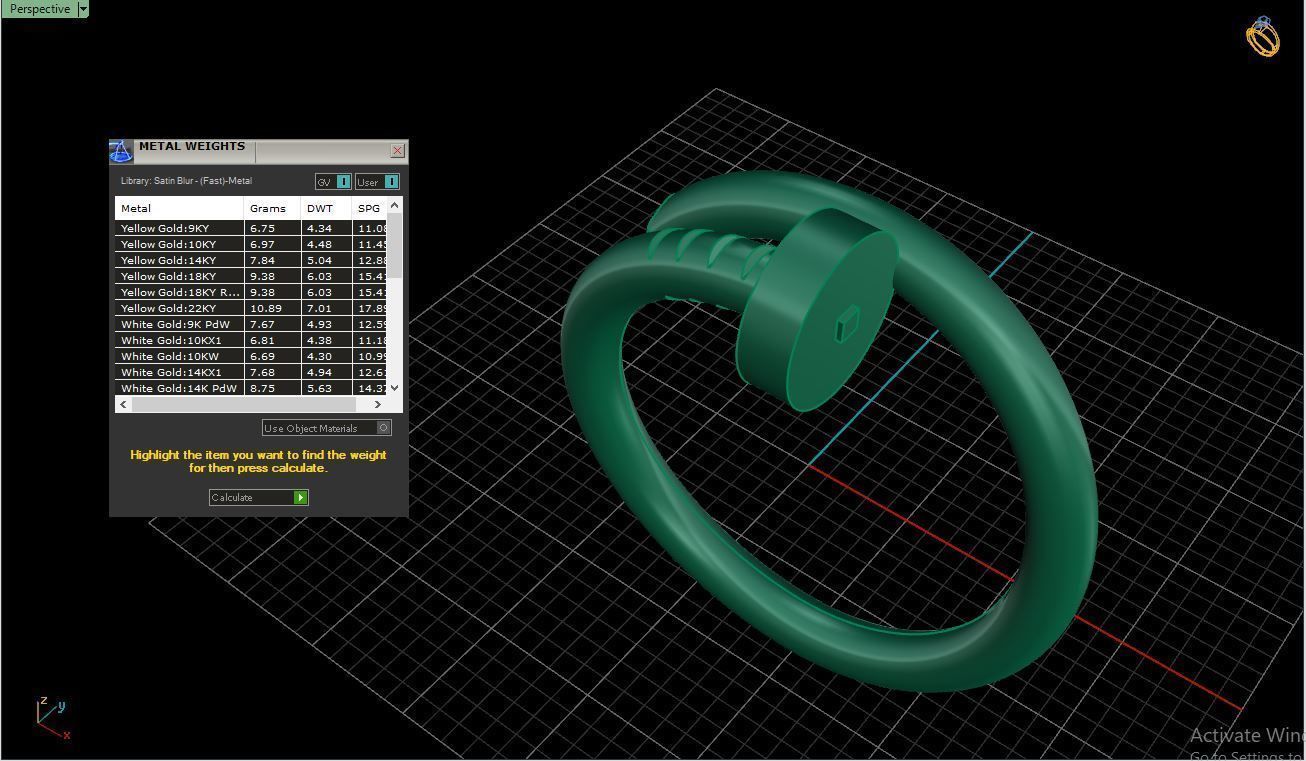 Ring M88 Women ring Size 10 US 3D print model_11