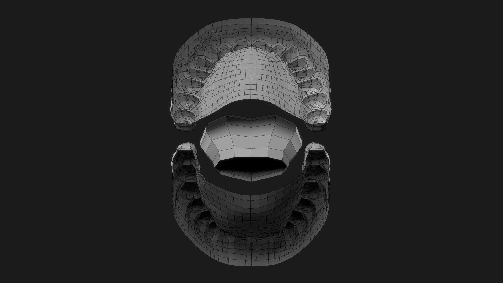 Realistic Human Jaws and Tongue Low-poly 3D model_16