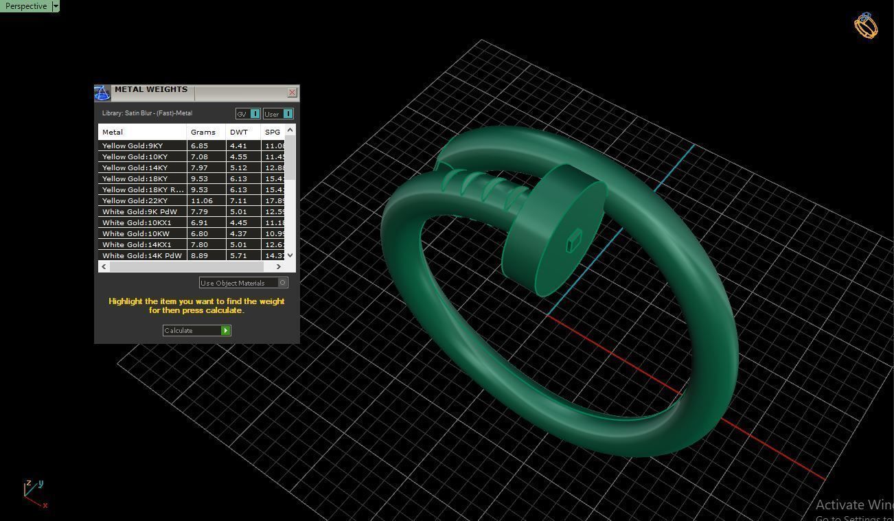 Ring M90 Women ring  Size 10 5 US 3D print model_10