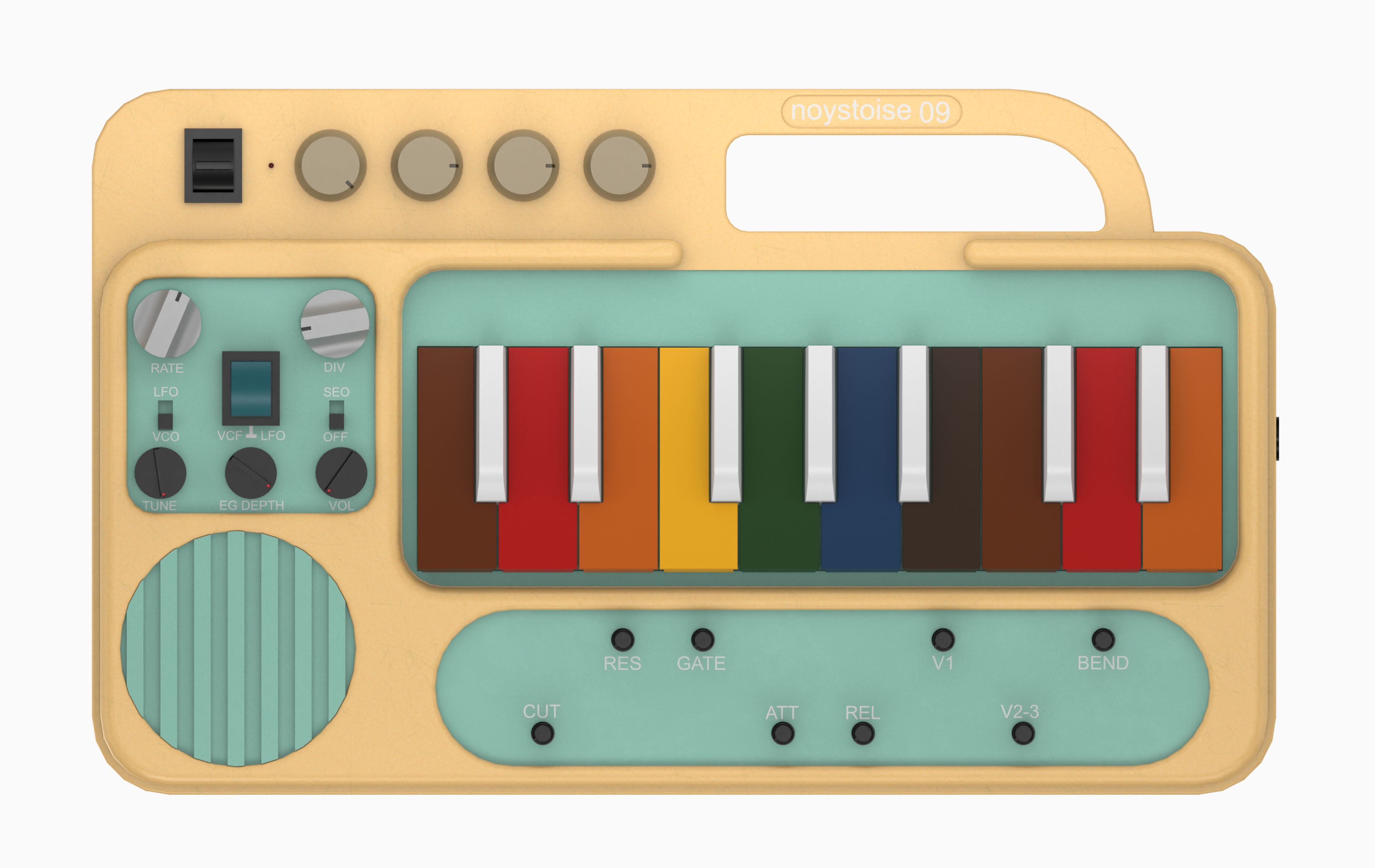 Rainbow Synth Noystoise 09 Low-poly 3D model_7