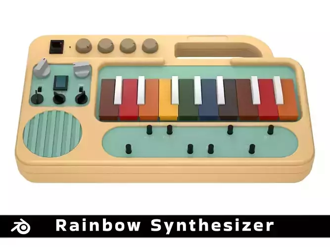 Rainbow Synth Noystoise 09 Low-poly 3D model