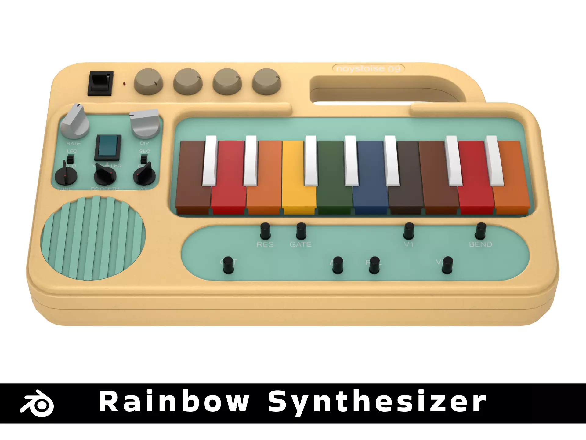 Rainbow Synth Noystoise 09 Low-poly 3D model_0