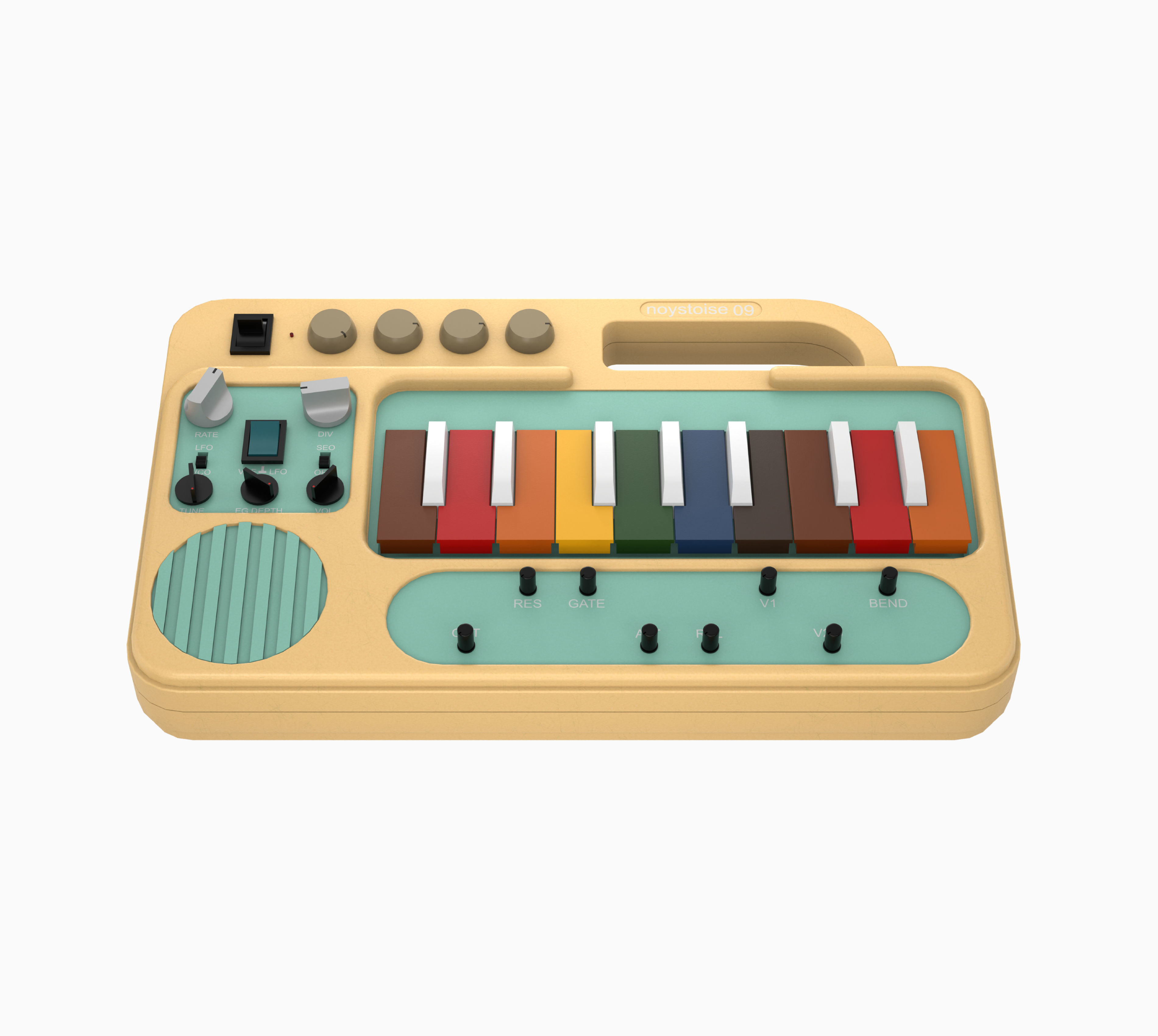 Rainbow Synth Noystoise 09 Low-poly 3D model_1