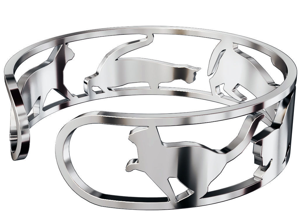 Cats Ring 3D print model_7