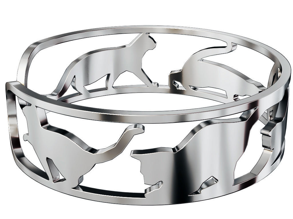 Cats Ring 3D print model_6