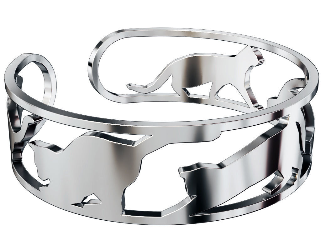 Cats Ring 3D print model_5