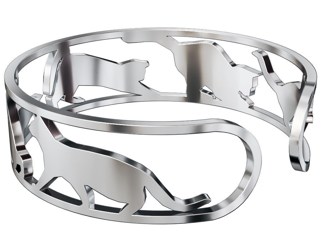 Cats Ring 3D print model_1