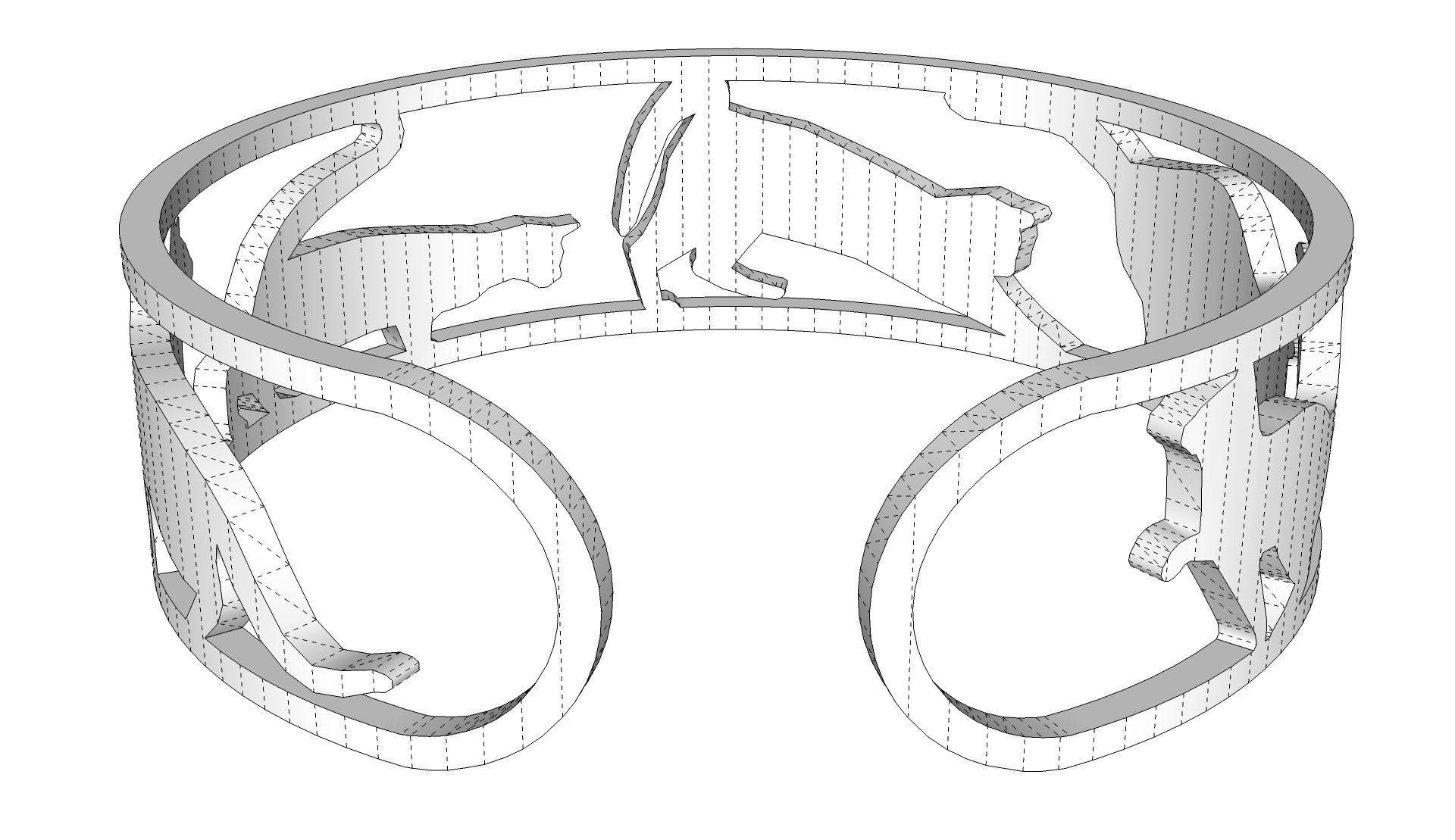 Cats Ring 3D print model_13