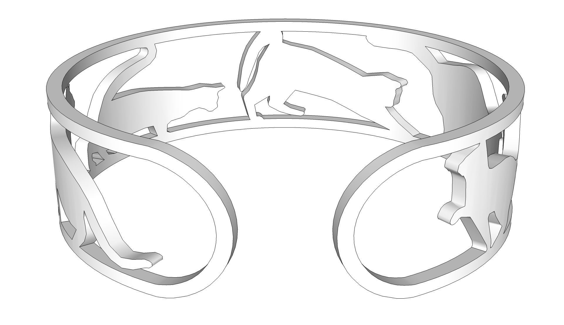 Cats Ring 3D print model_12