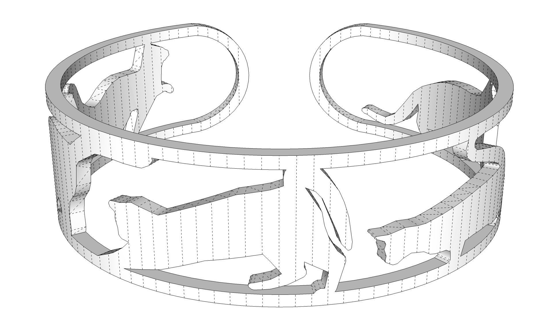 Cats Ring 3D print model_15