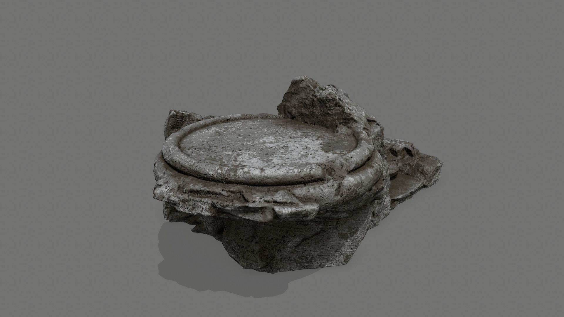 Ladder 1 rock Low-poly 3D model_9