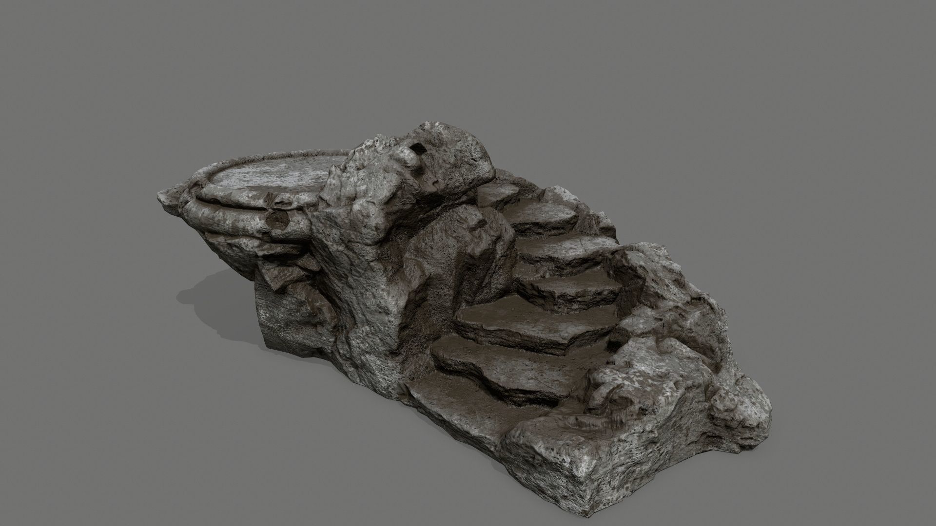 Ladder 1 rock Low-poly 3D model_3