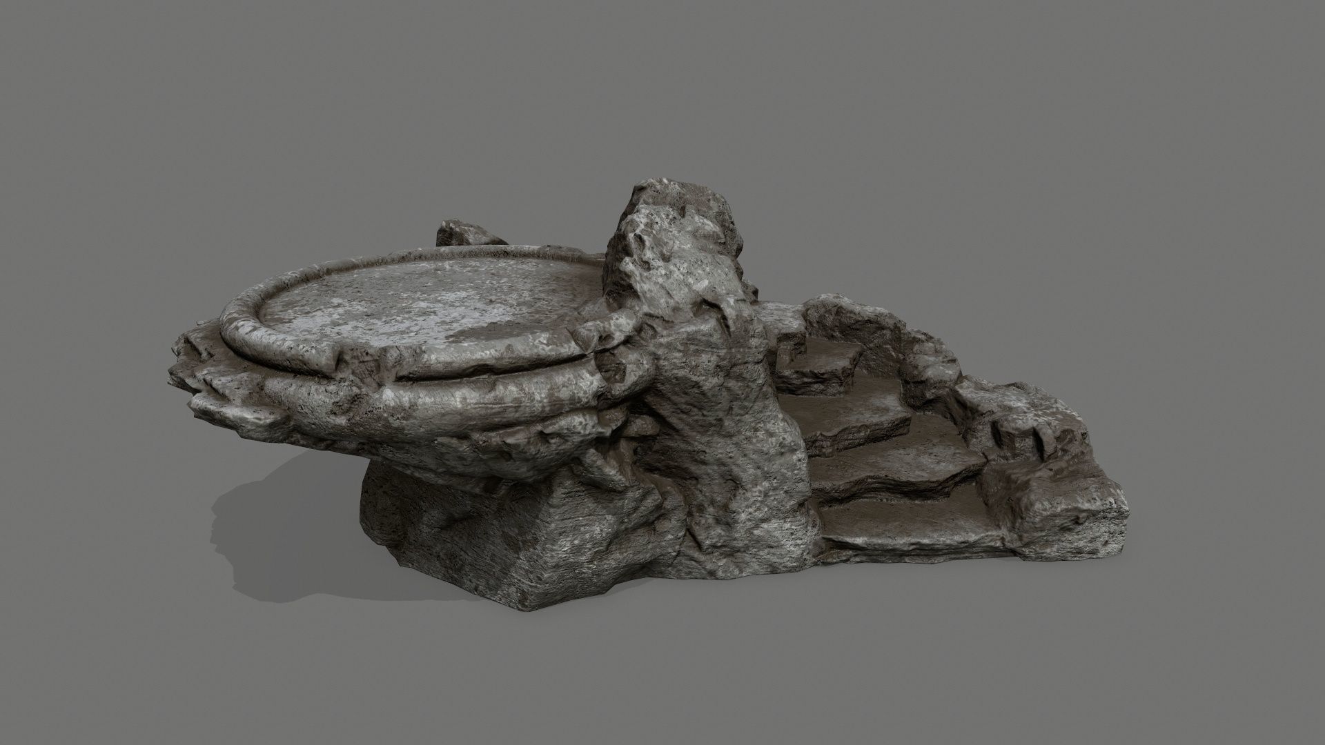 Ladder 1 rock Low-poly 3D model_10