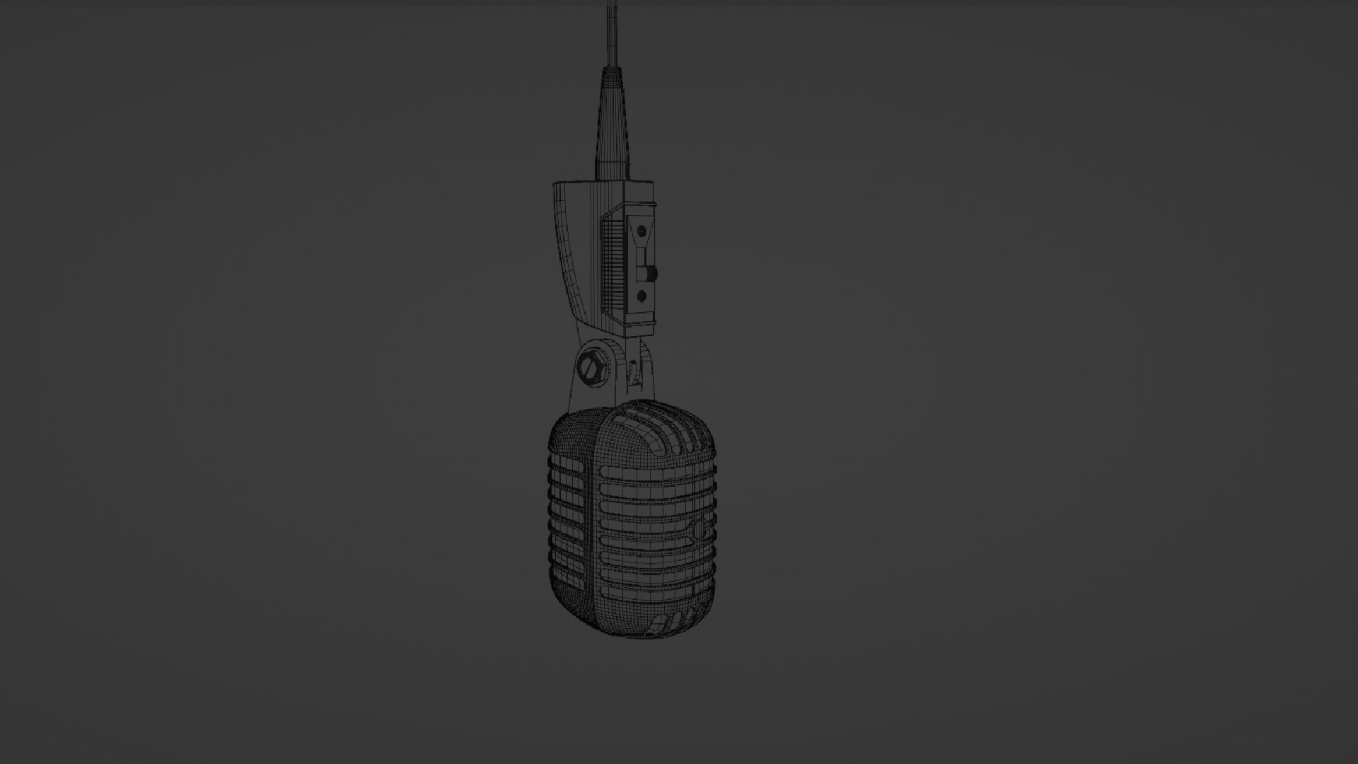 Vintage Microphone 3D model_5